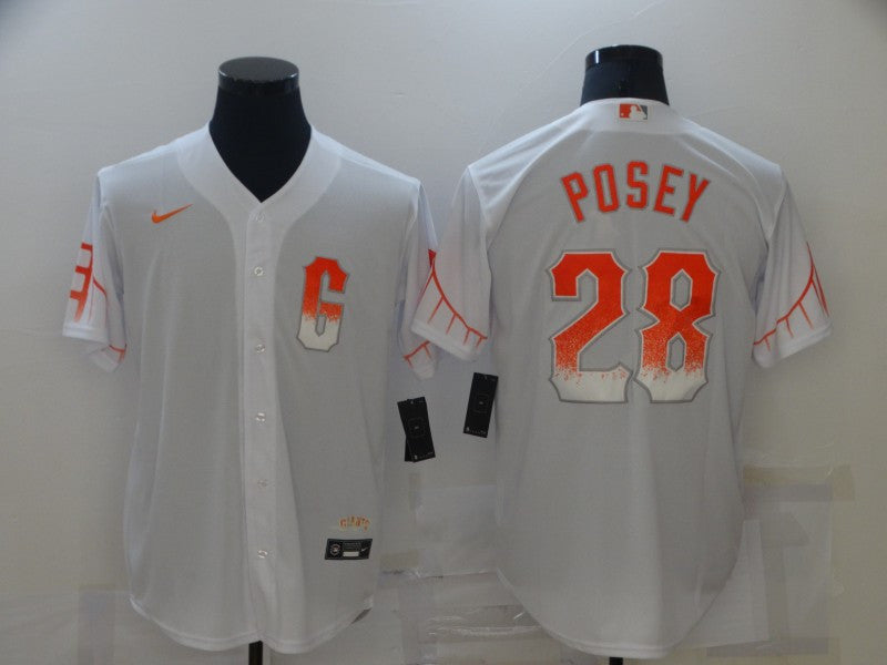Buster Posey San Francisco Giants white City Connect jersey