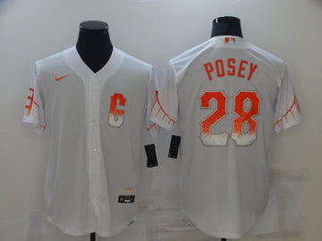 Buster Posey San Francisco Giants white City Connect jersey