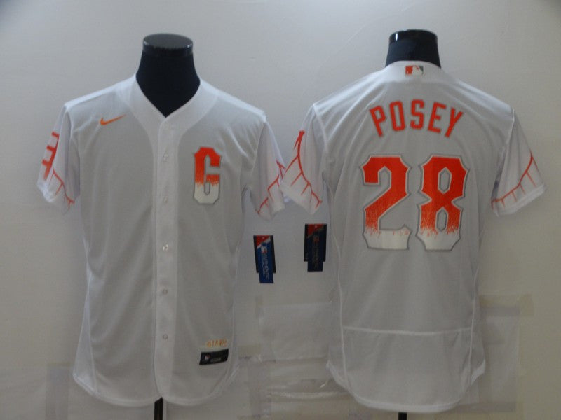 Buster Posey San Francisco Giants white City Connect jersey