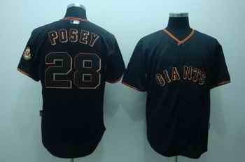 Buster Possey San Francisco Giants black jersey