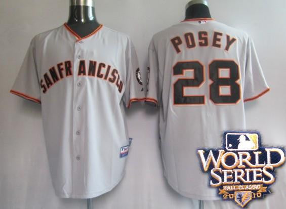 Posey San Francisco Giants gray jersey