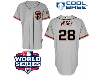 Posey San Francisco Giants grey jersey