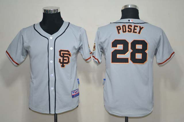 Posey San Francisco Giants grey jersey