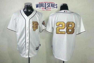Posey White San Francisco Giants gold jersey