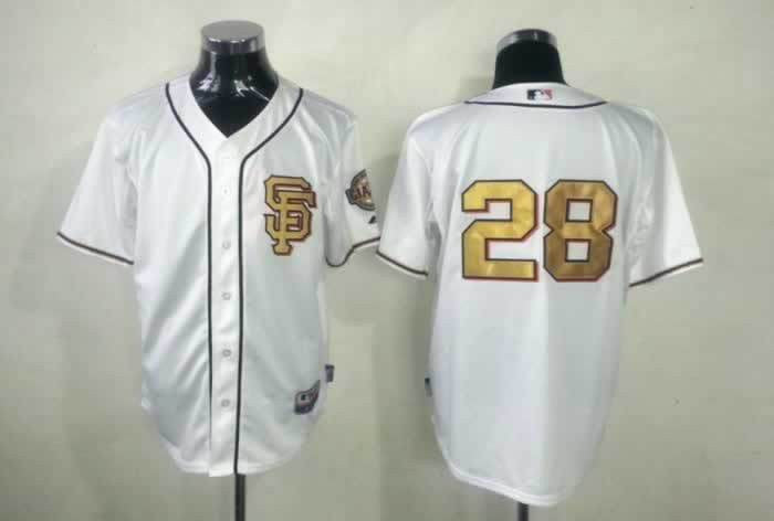 Posey White San Francisco Giants gold jersey