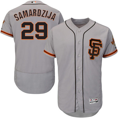 Jeff Samardzija San Francisco Giants gray Road jersey