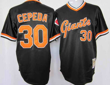 Cepeda San Francisco Giants black jersey