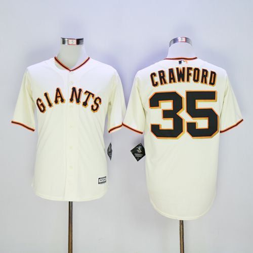 Brandon Crawford San Francisco Giants cream jersey