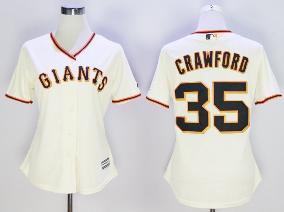 Brandon Crawford San Francisco Giants cream jersey
