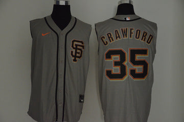 Brandon Crawford San Francisco Giants gray jersey