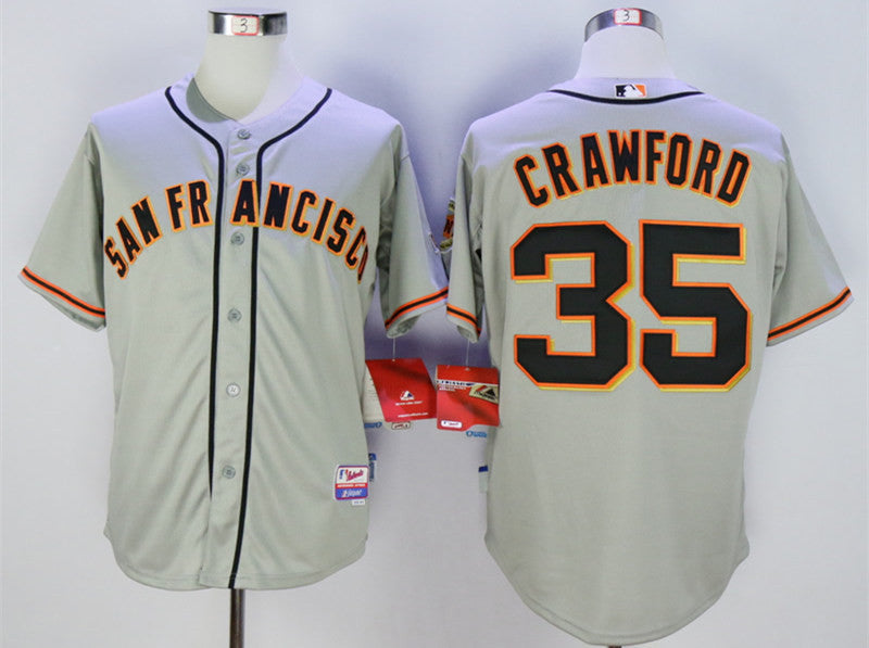 Brandon Crawford San Francisco Giants grey jersey