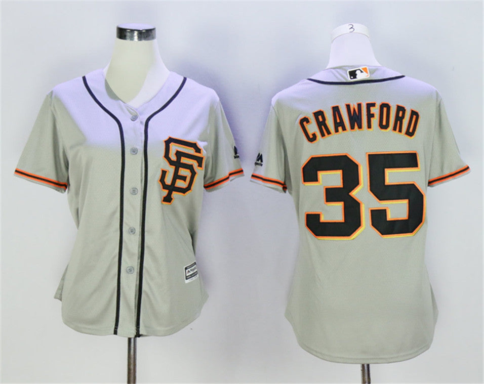 Brandon Crawford San Francisco Giants grey jersey