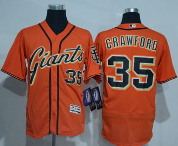 Brandon Crawford San Francisco Giants orange Authentic jersey