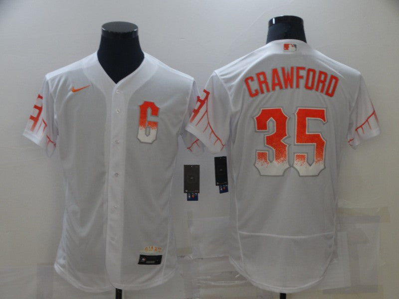 Brandon Crawford San Francisco Giants white City Connect jersey