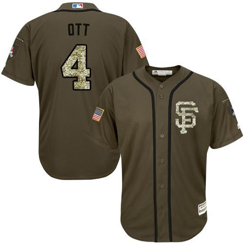 Mel Ott San Francisco Giants green Salute To Service jersey