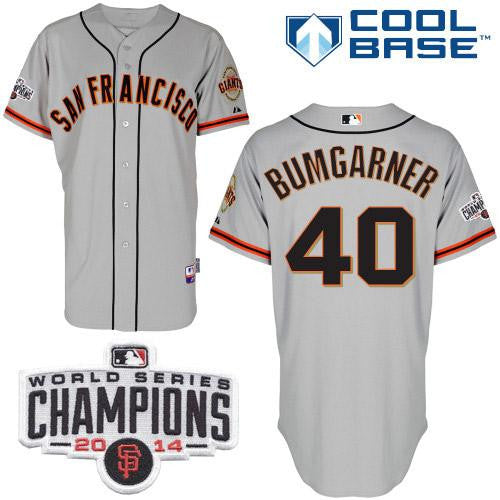 Bumgarner San Francisco Giants grey jersey