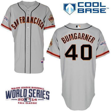 Bumgarner San Francisco Giants grey jersey
