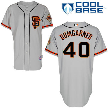 Bumgarner San Francisco Giants grey jersey