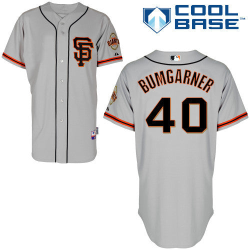 Bumgarner San Francisco Giants grey jersey
