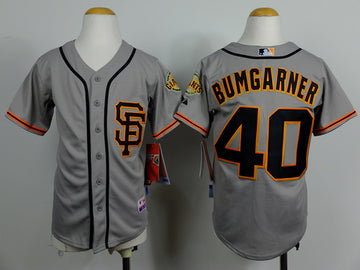 Bumgarner San Francisco Giants grey Road jersey