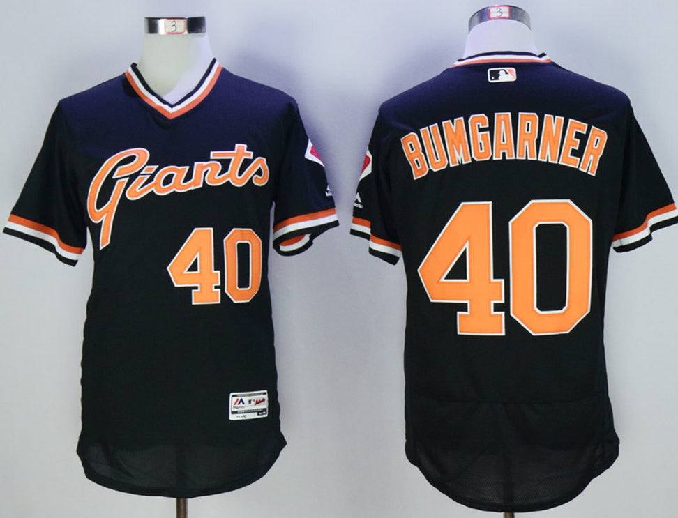 Madison Bumgarner San Francisco Giants black Cooperstown jersey