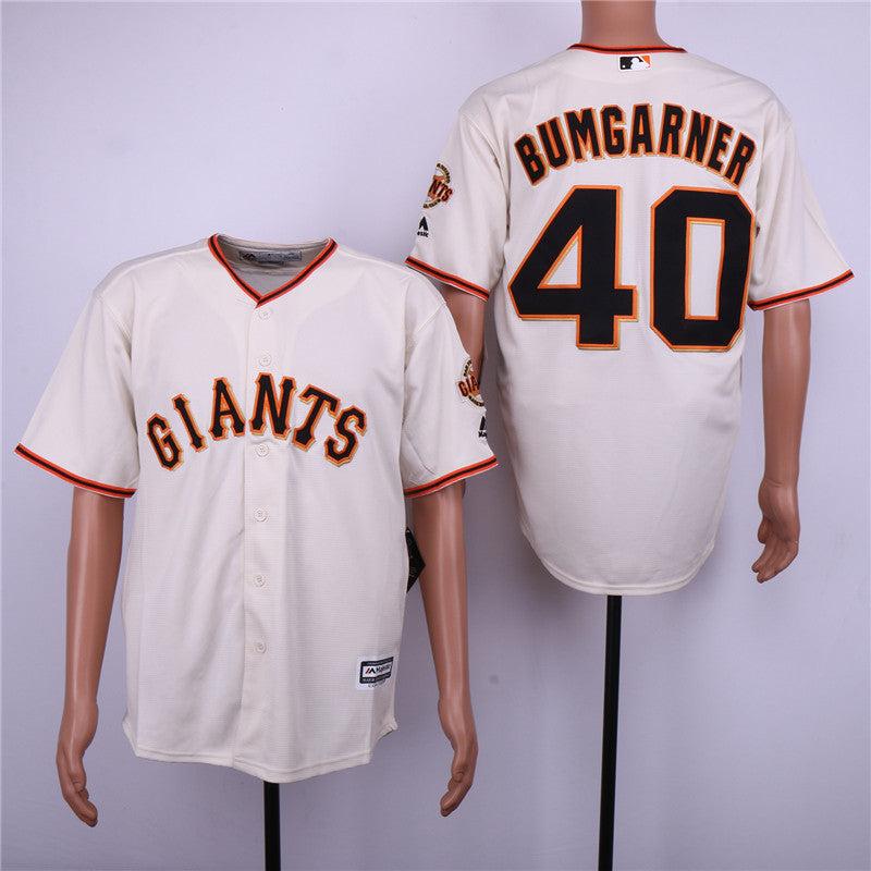 Madison Bumgarner San Francisco Giants cream jersey