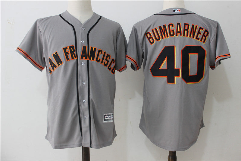 Madison Bumgarner San Francisco Giants gray Alternate jersey