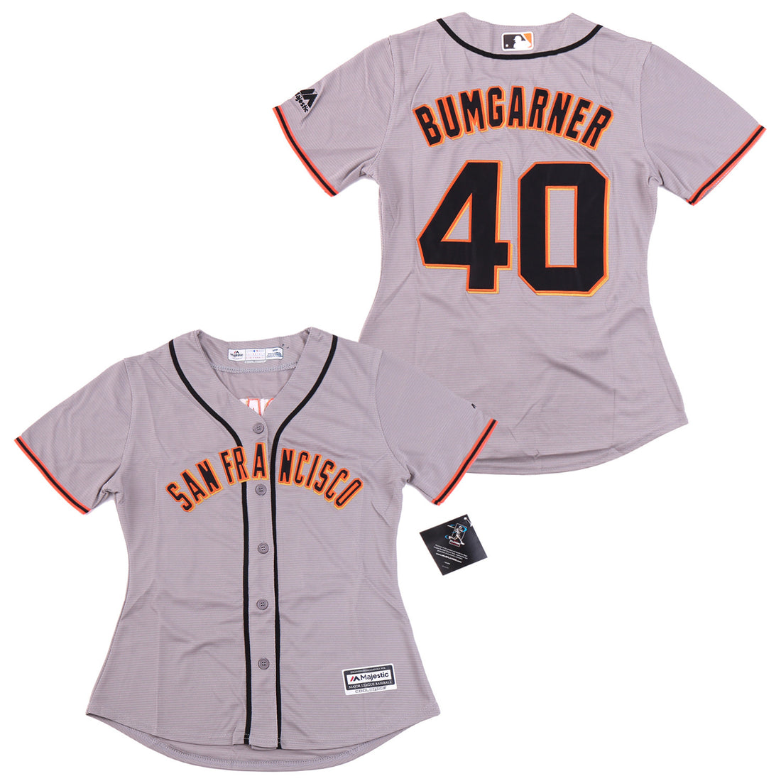 Madison Bumgarner San Francisco Giants gray jersey