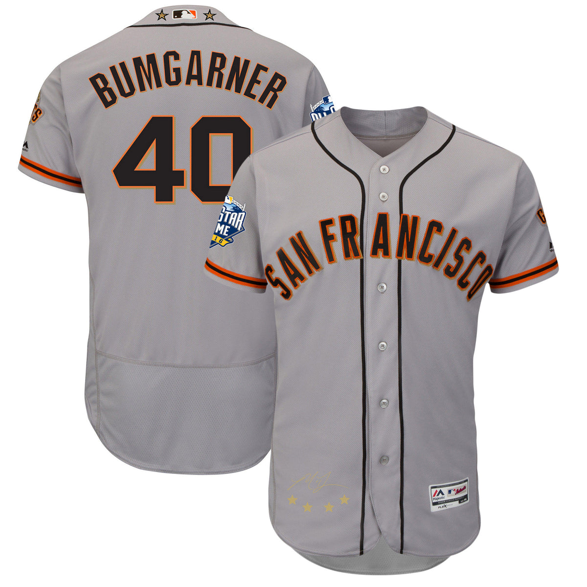 Madison Bumgarner San Francisco Giants grey All-Star jersey