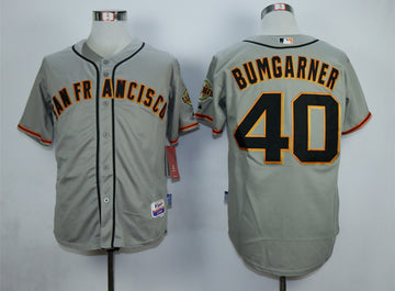 Madison Bumgarner San Francisco Giants grey jersey