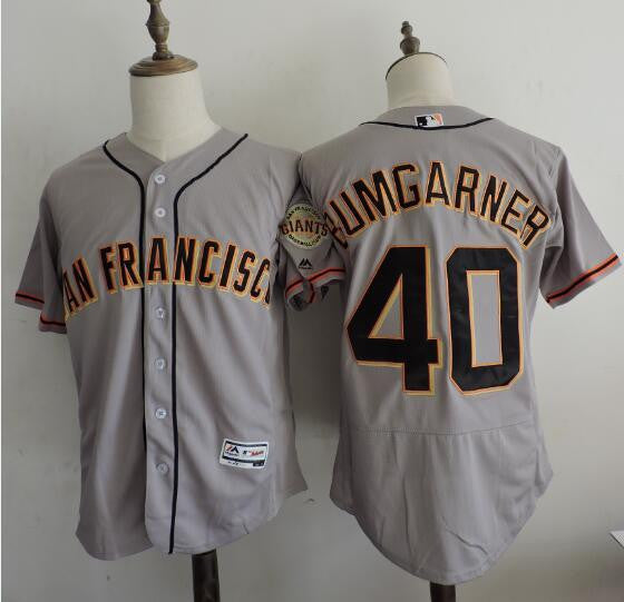 Madison Bumgarner San Francisco Giants grey jersey