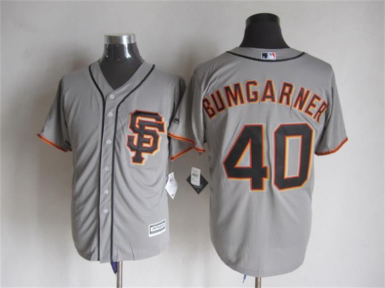 Madison Bumgarner San Francisco Giants grey Road jersey