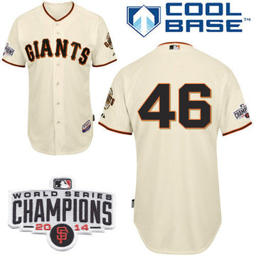 Santiago Casilla San Francisco Giants cream Home jersey