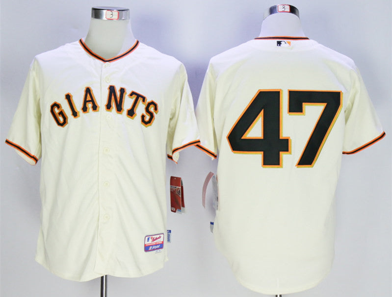 Johnny Cueto San Francisco Giants cream jersey
