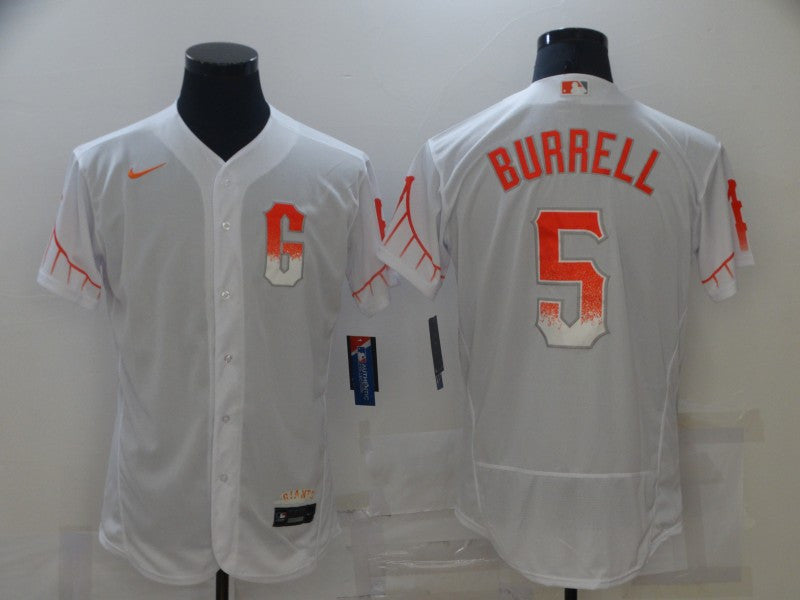 Pat Burrell San Francisco Giants white City Connect jersey