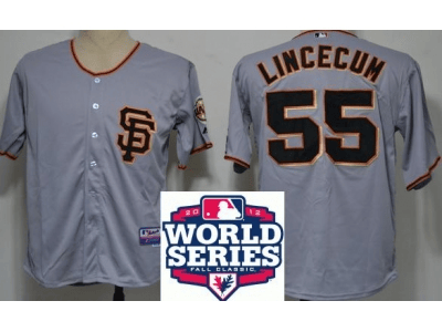 Lincecum San Francisco Giants grey jersey