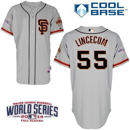 Lincecum San Francisco Giants grey Road jersey