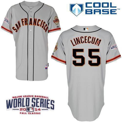 Lincecum San Francisco Giants grey Road jersey