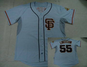 Lincecum San Francisco Giants grey jersey