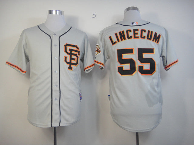 Lincecum San Francisco Giants grey jersey