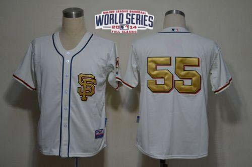 Lincecum White San Francisco Giants gold jersey