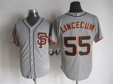 Tim Lincecum San Francisco Giants grey Road jersey