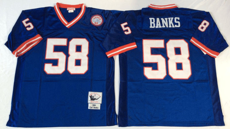 Carl Banks New York Giants blue Throwback jersey