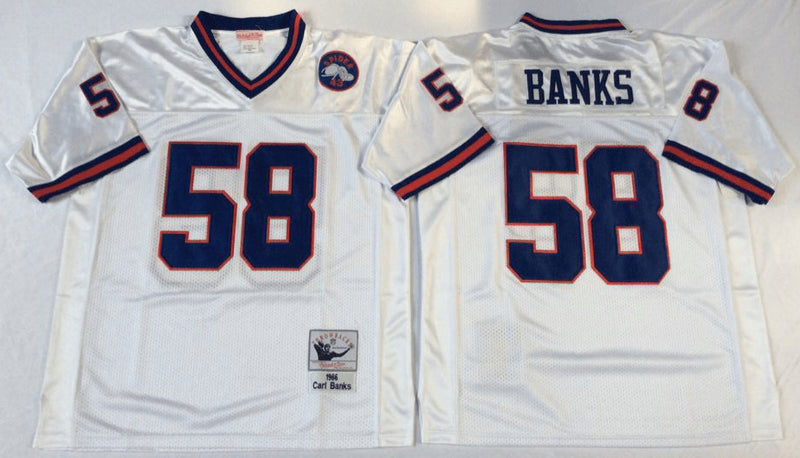 Carl Banks New York Giants white Throwback jersey