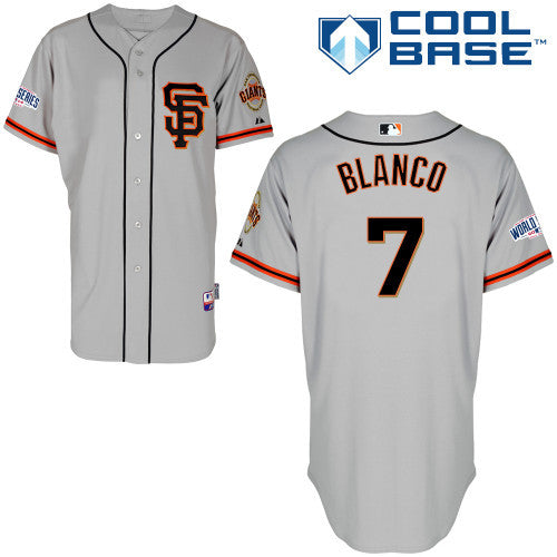 Blanco San Francisco Giants grey Road jersey