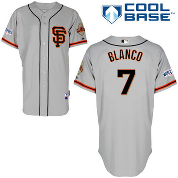 Blanco San Francisco Giants grey Road jersey