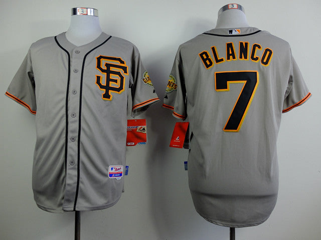 Blanco San Francisco Giants grey Road jersey