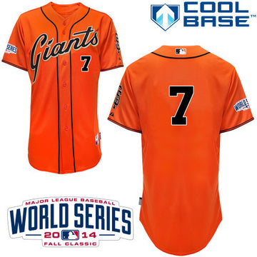 Blanco San Francisco Giants orange jersey