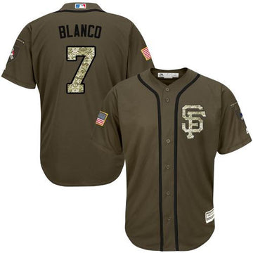 Gregor Blanco San Francisco Giants green Salute To Service jersey