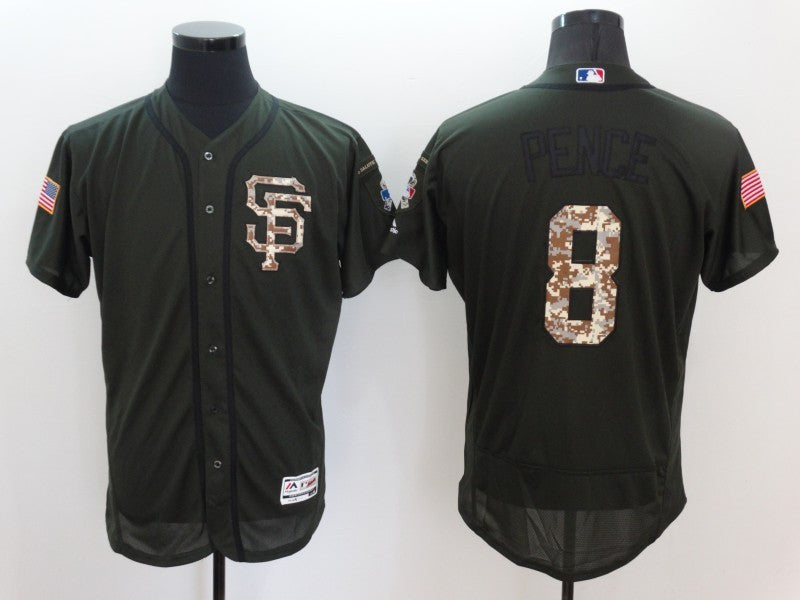 Hunter Pence San Francisco Giants olive jersey